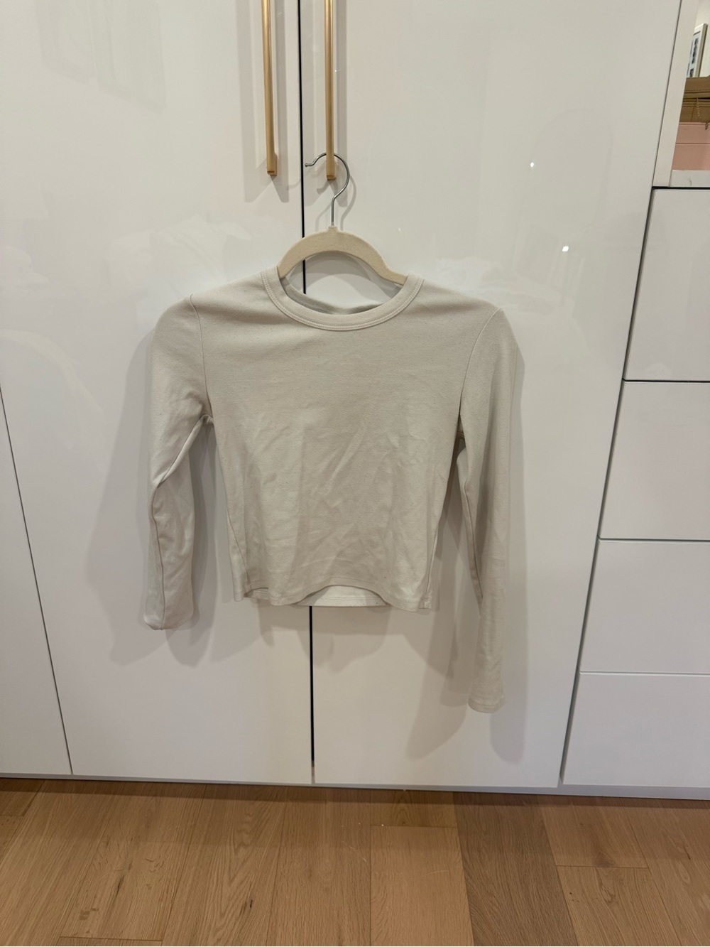 Sunday best Long-Sleeve Crewneck Top in Cream